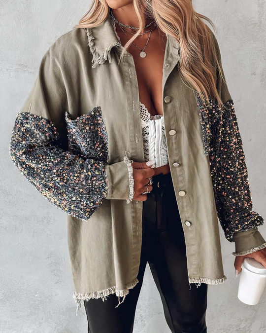 Jacke mit Vintage-Saum für Frauen