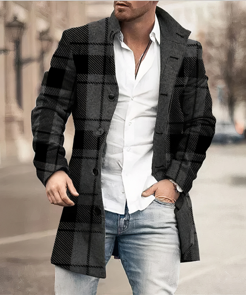 Trench coat with modern flair for men