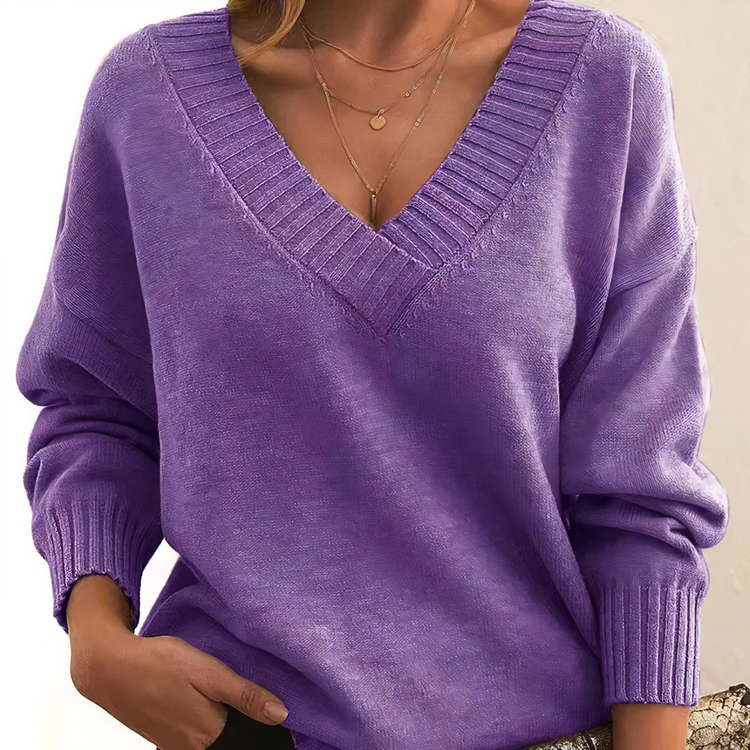 Eleganter Pulli mit V-Ausschnitt