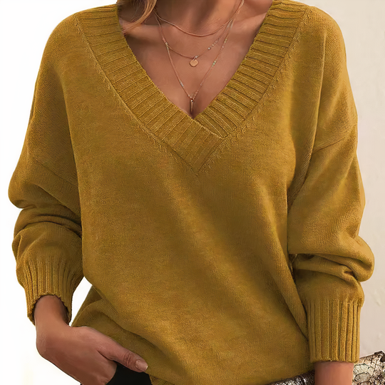 Eleganter Pulli mit V-Ausschnitt