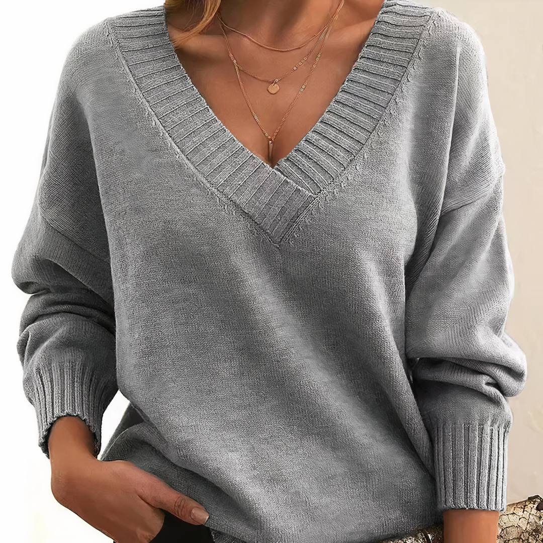 Eleganter Pulli mit V-Ausschnitt