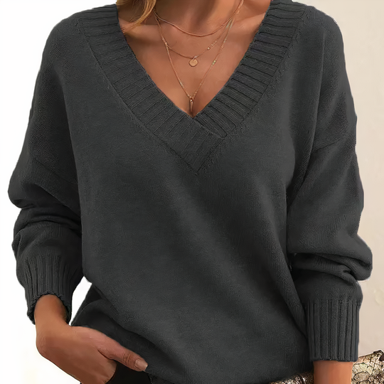 Eleganter Pulli mit V-Ausschnitt