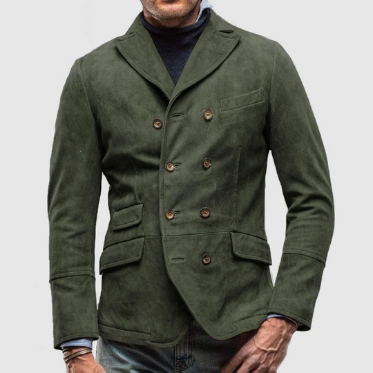 Thick men's fleece jacket with pocket