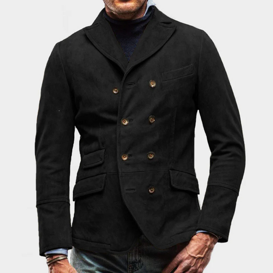 Thick men's fleece jacket with pocket