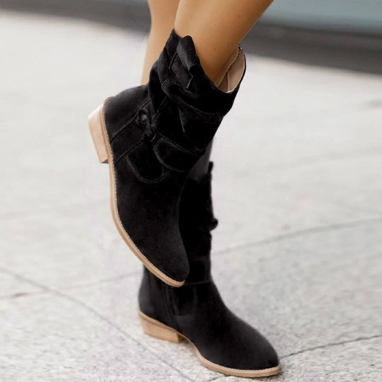 Suede Midfoot Boots for Women