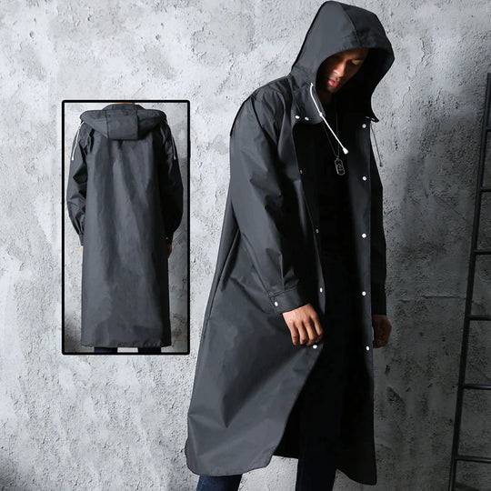 Ultra-light waterproof long coats for men