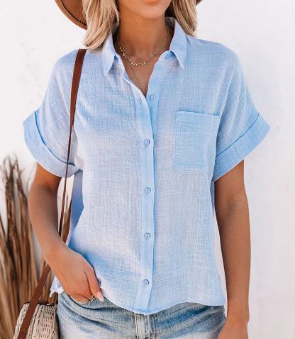 Damen Sommer Casual Bluse