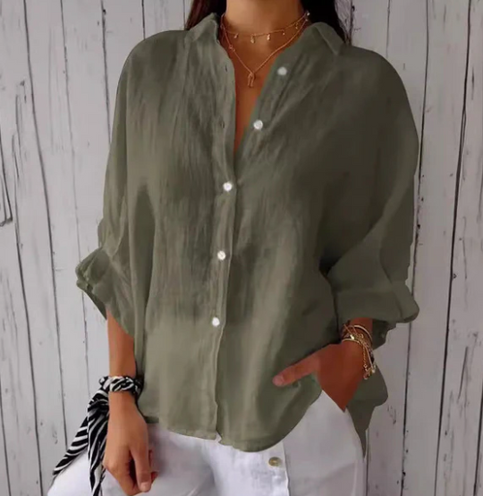 Women's Casual Cotton Linen Blouse