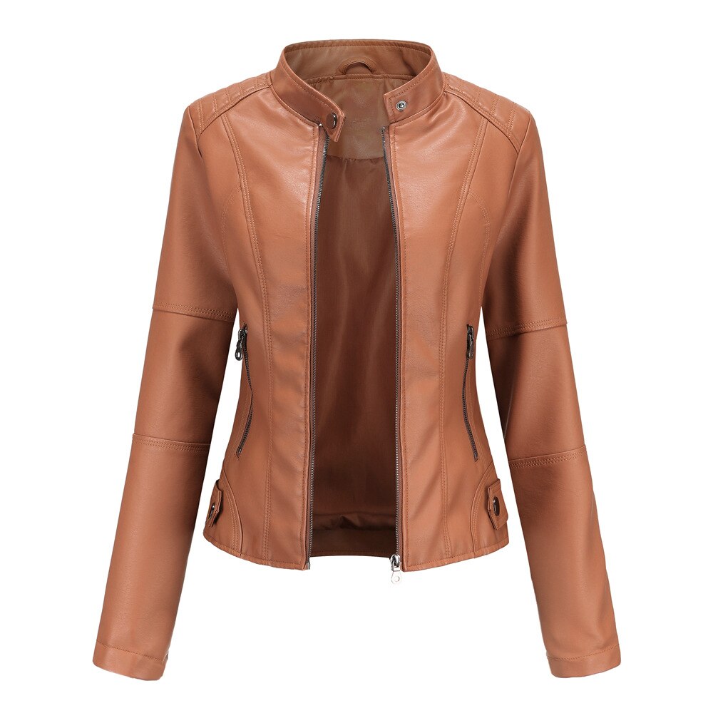 women's faux leather jacket