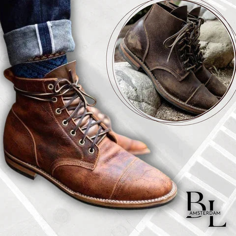 retro lace-up boots for men