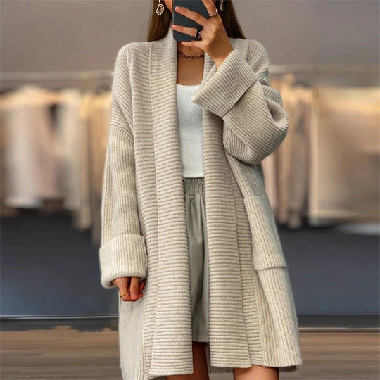 Long thick cardigan for women