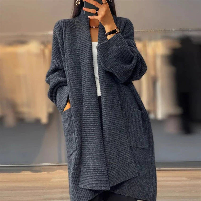 Long thick cardigan for women