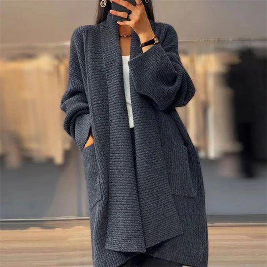 Long thick cardigan for women