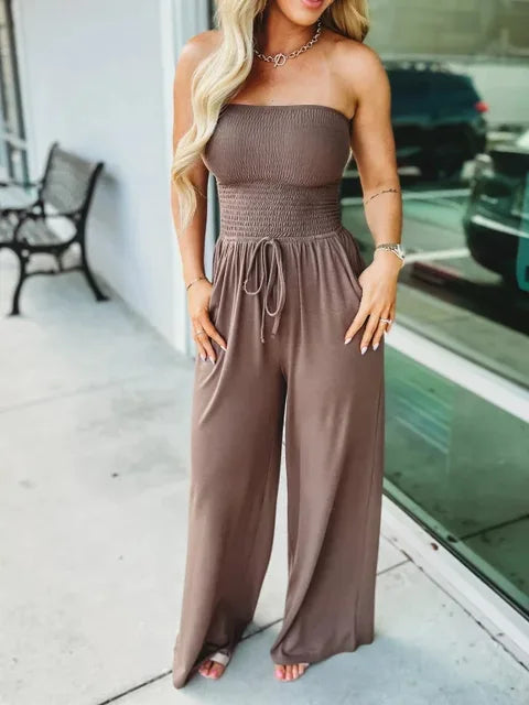 Casual sleeveless jumpsuit