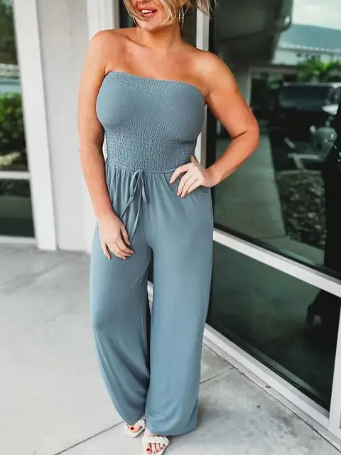 Casual sleeveless jumpsuit