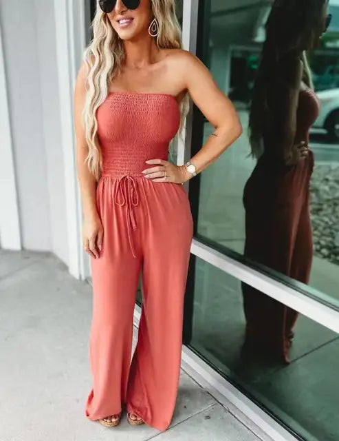 Casual sleeveless jumpsuit