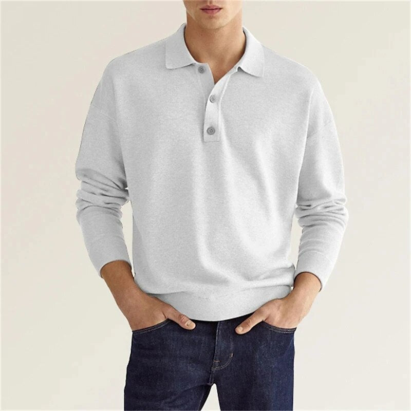 Long-sleeved polo in regular fit