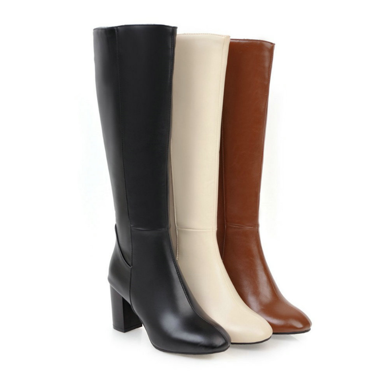 women's high knee leather boots