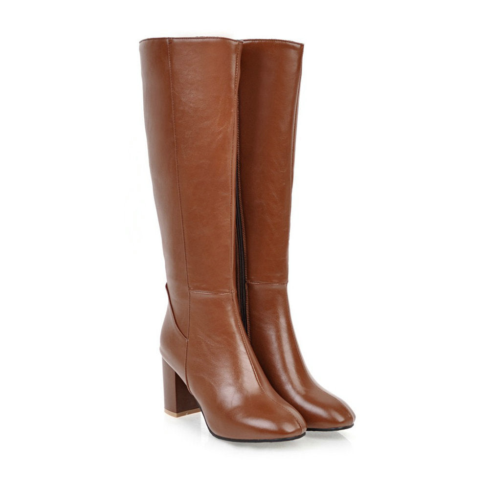 women's high knee leather boots