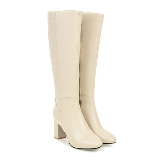 women's high knee leather boots