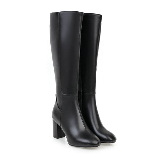 women's high knee leather boots