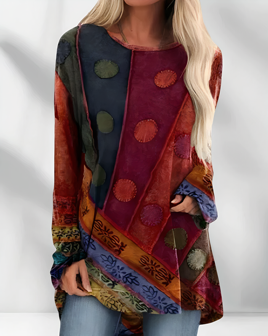 Boho long-sleeved shirt for women