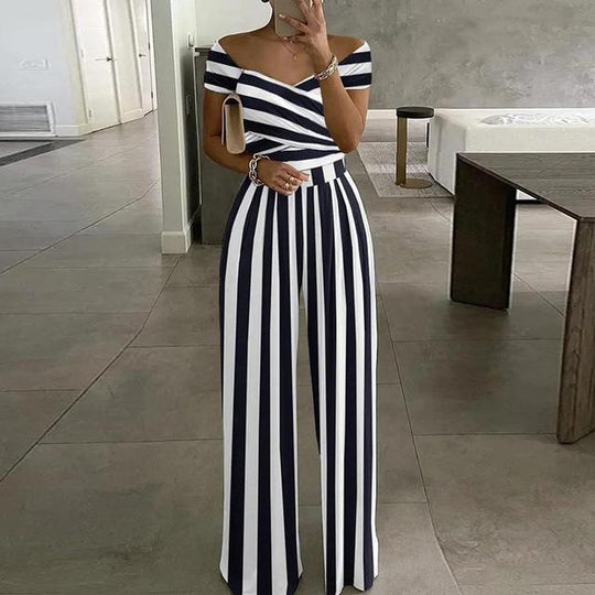 Maxi off-the-shoulder jumpsuit