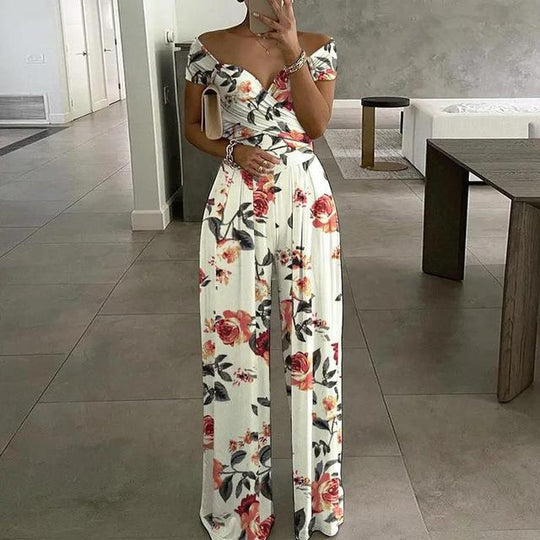 Women's maxi off-shoulder jumpsuit