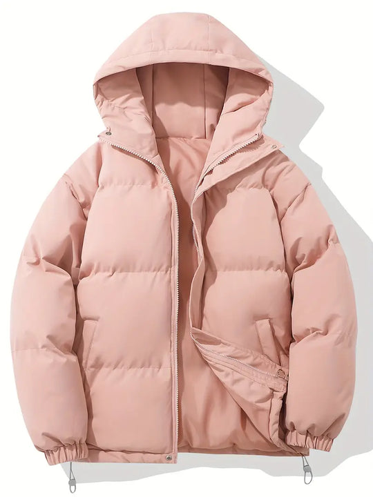 Classic warm hooded jacket for women