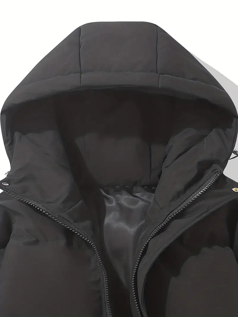 Classic warm hooded jacket for women