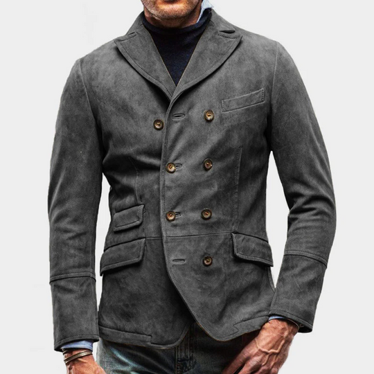 Thick men's fleece jacket with pocket