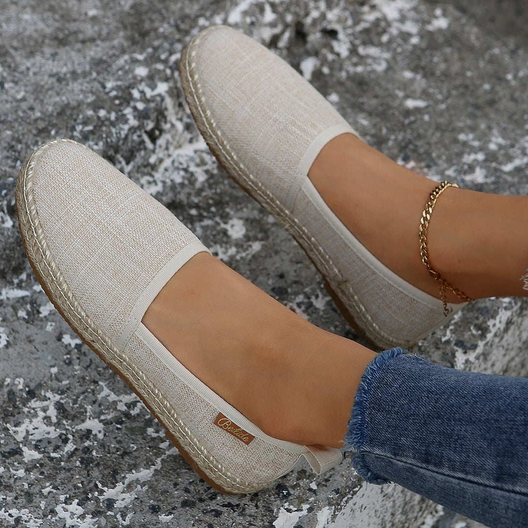 Flache Espadrilles aus Segeltuch