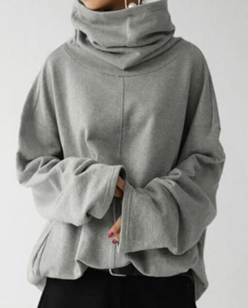 Sweatshirt mit hohem Halsausschnitt für Frauen