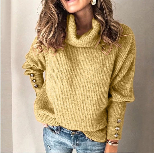 Soft warm turtleneck sweater for women