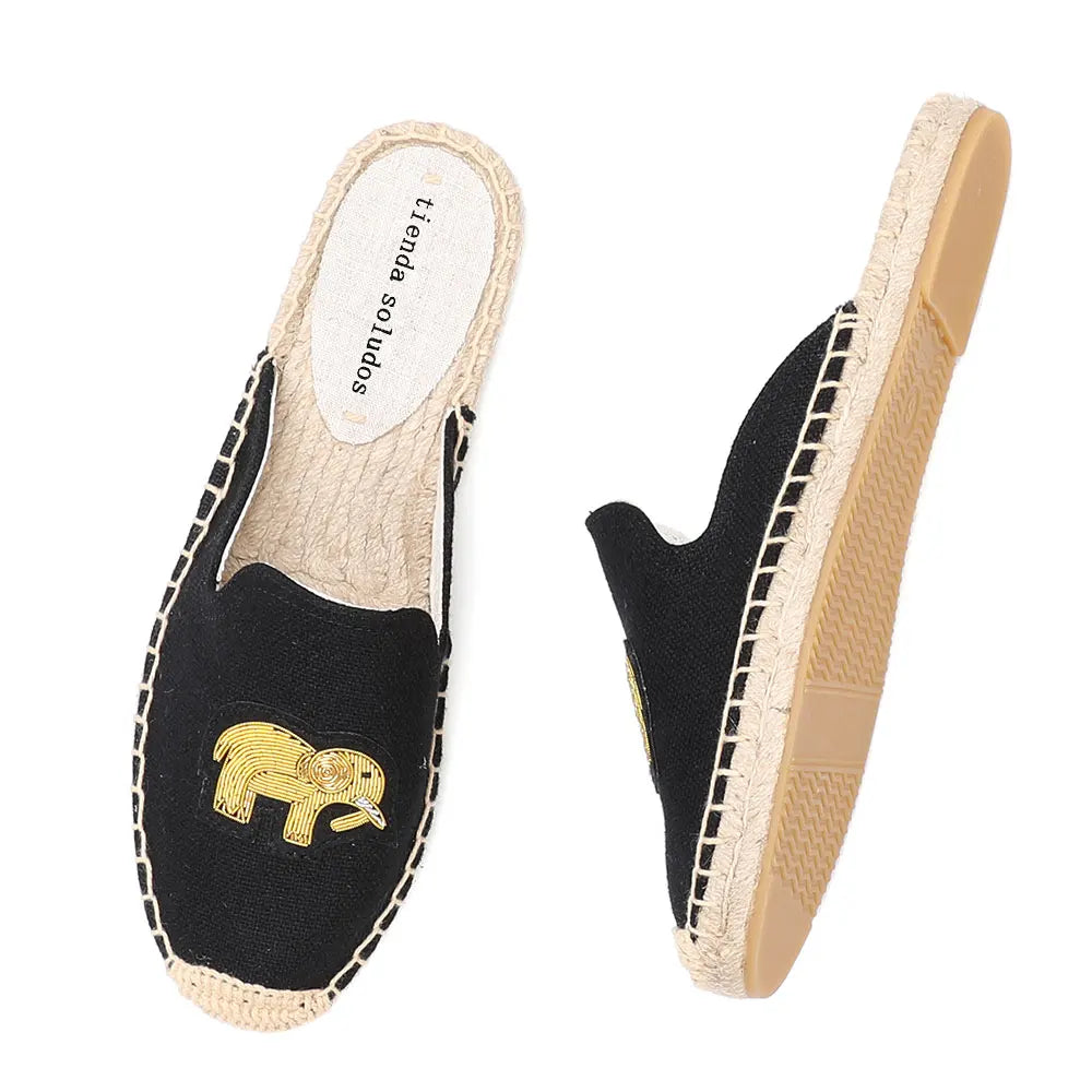 Trendige bestickte Espadrilles