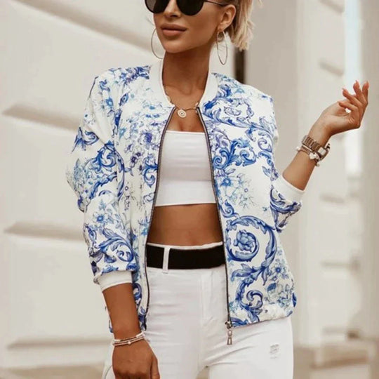 Printed short jacket for women