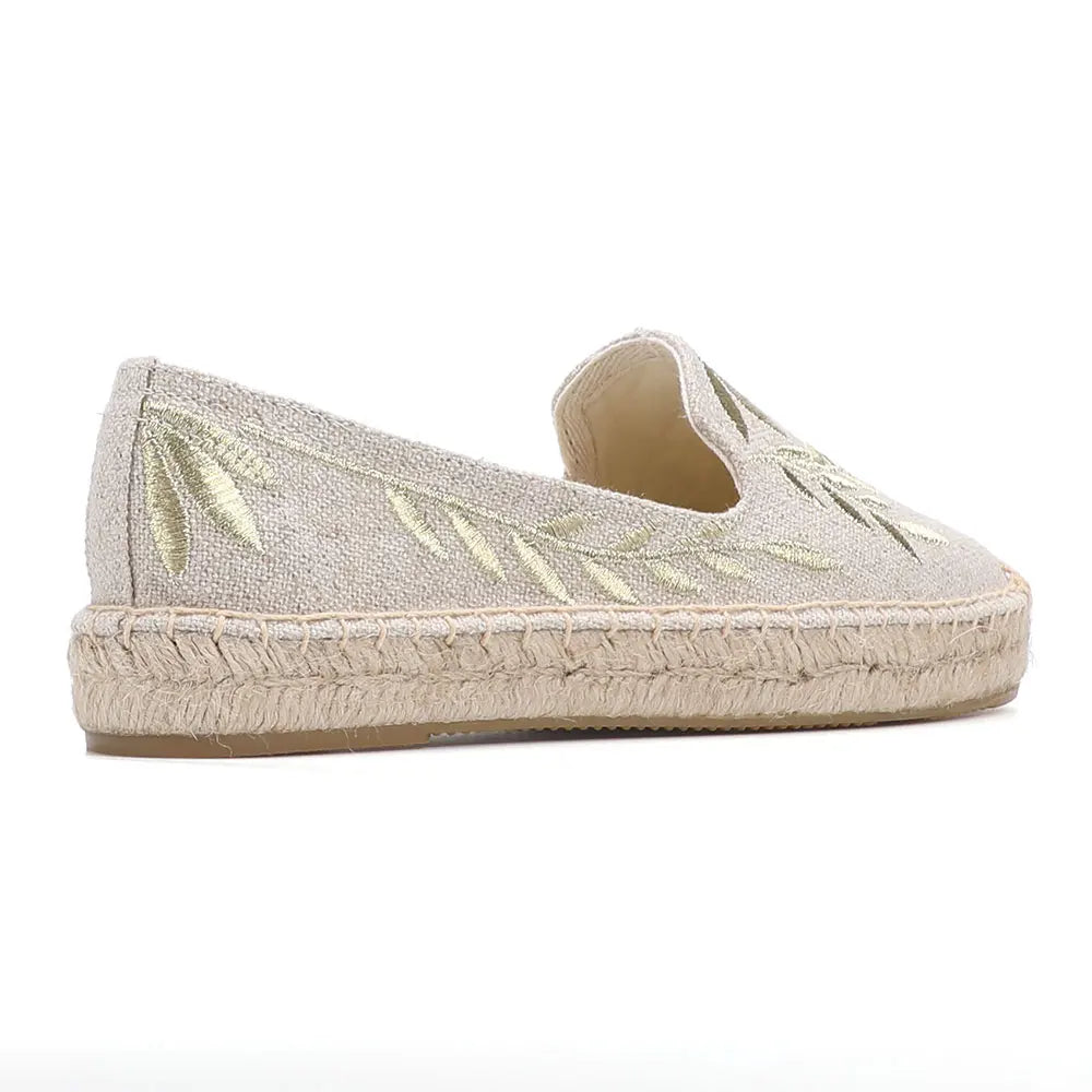 Espadrilles mit runder Spitze für Frauen