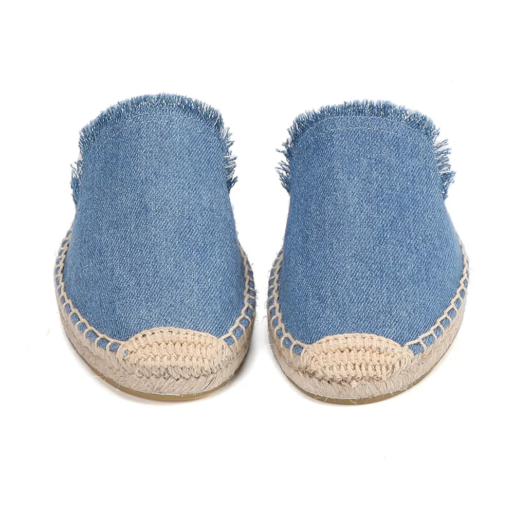 Espadrilles aus Denim-Baumwoll-Gewebe