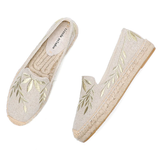 Espadrilles mit runder Spitze für Frauen