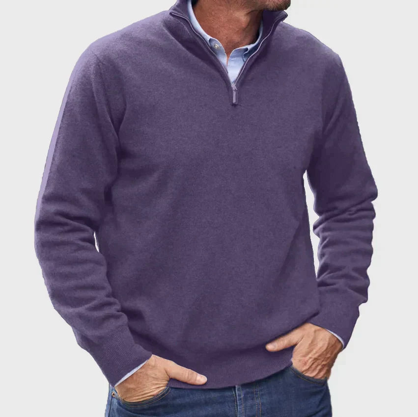 Plain casual sweater for men