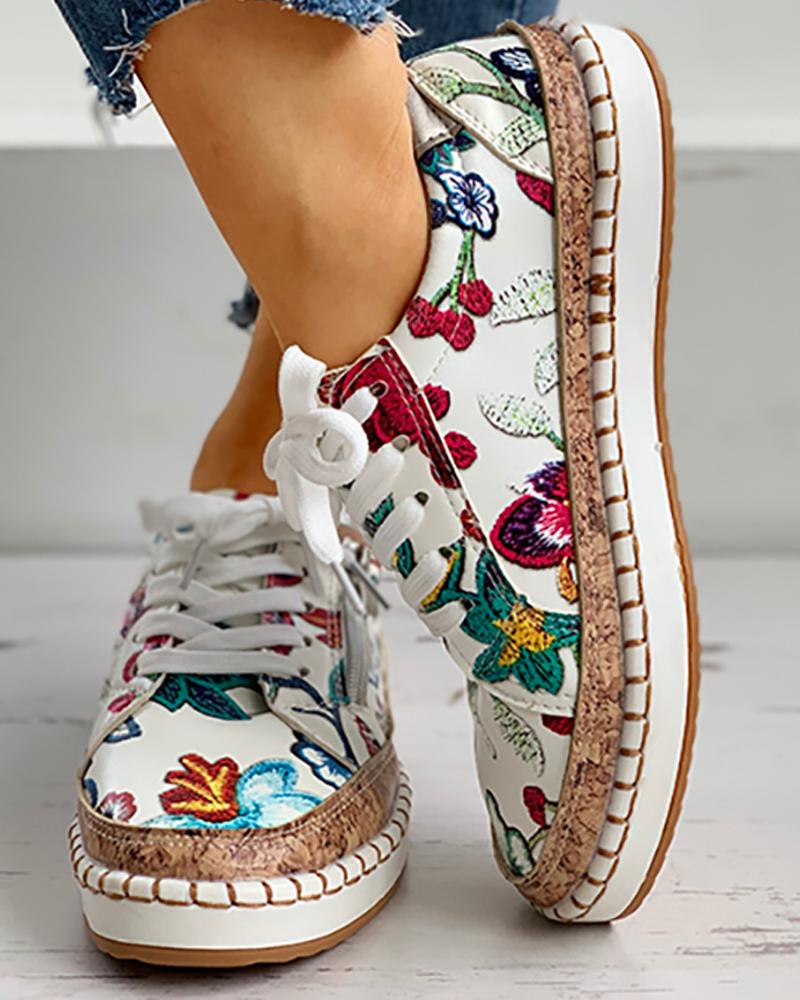 Orthopädische Floral Sneakers für Frauen