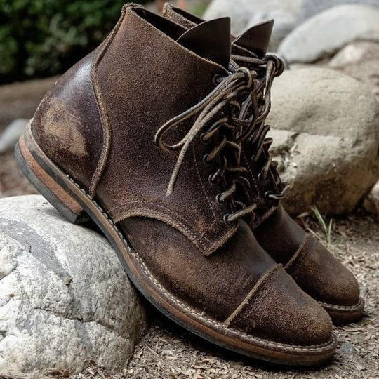 retro lace-up boots for men