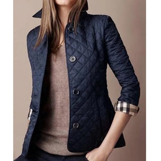 Checkered blazer coat with full sleeves