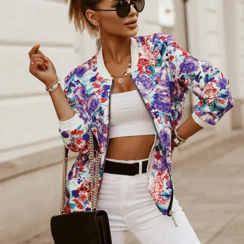 Printed short jacket for women