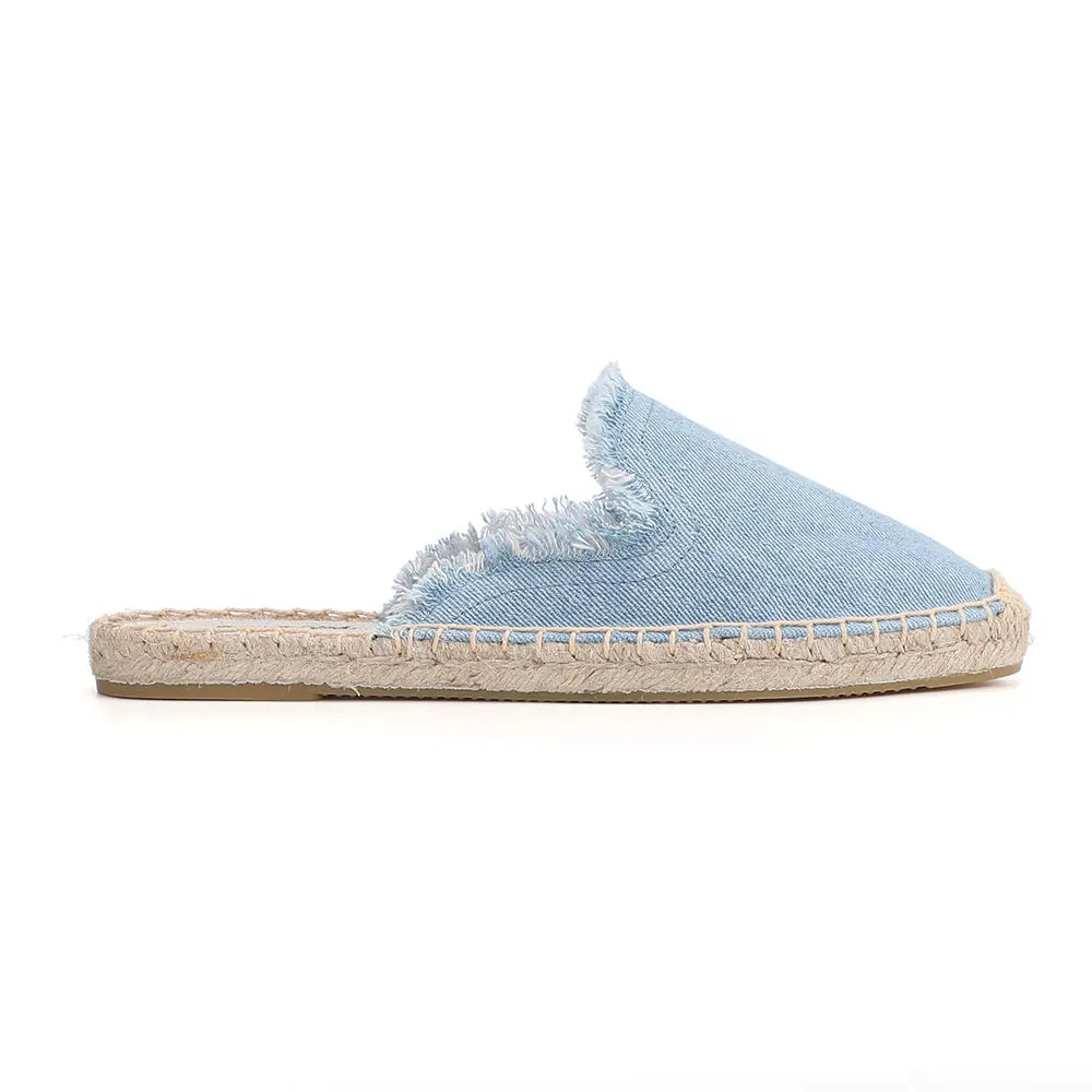 Espadrilles aus Denim-Baumwoll-Gewebe