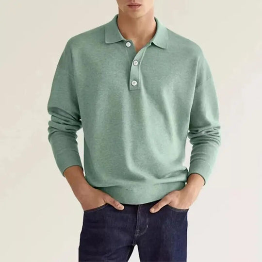 Long-sleeved polo in regular fit