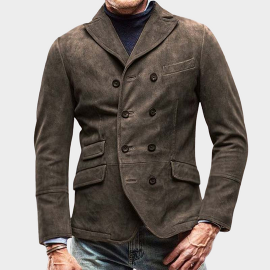 Thick men's fleece jacket with pocket