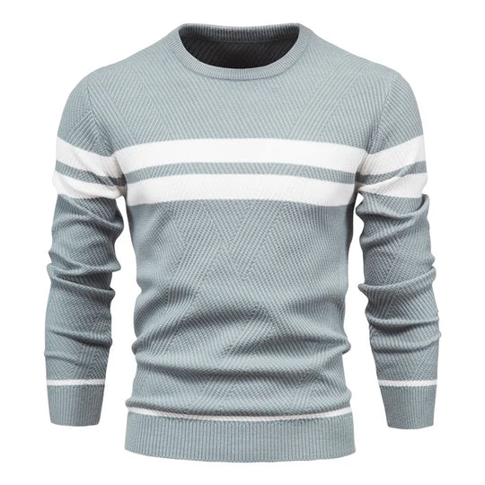 Striped sweater for men in winter