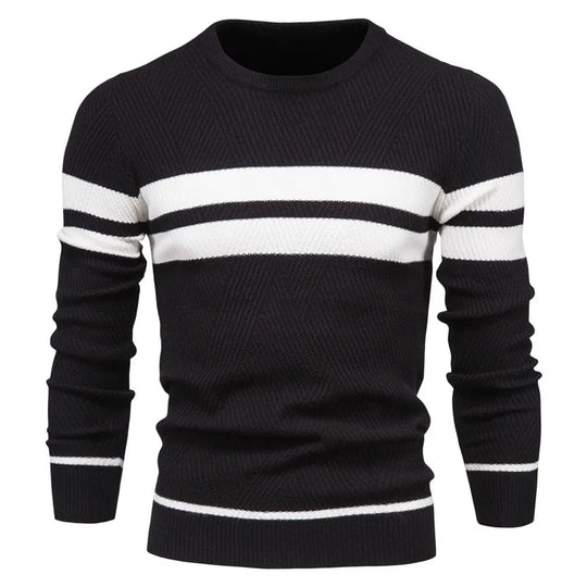 Striped sweater for men in winter