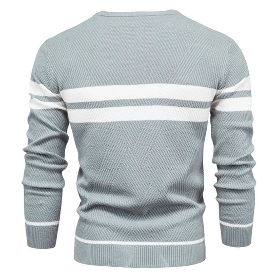 Striped sweater for men in winter